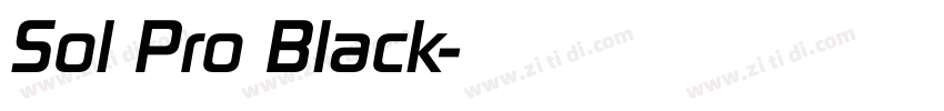 Sol Pro Black字体转换 Sol Pro Black字体转换